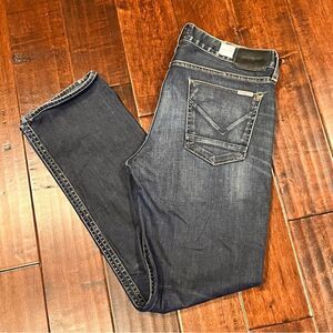 Hudson Men’s Byron Straight Blue Jeans Denim Size W 33